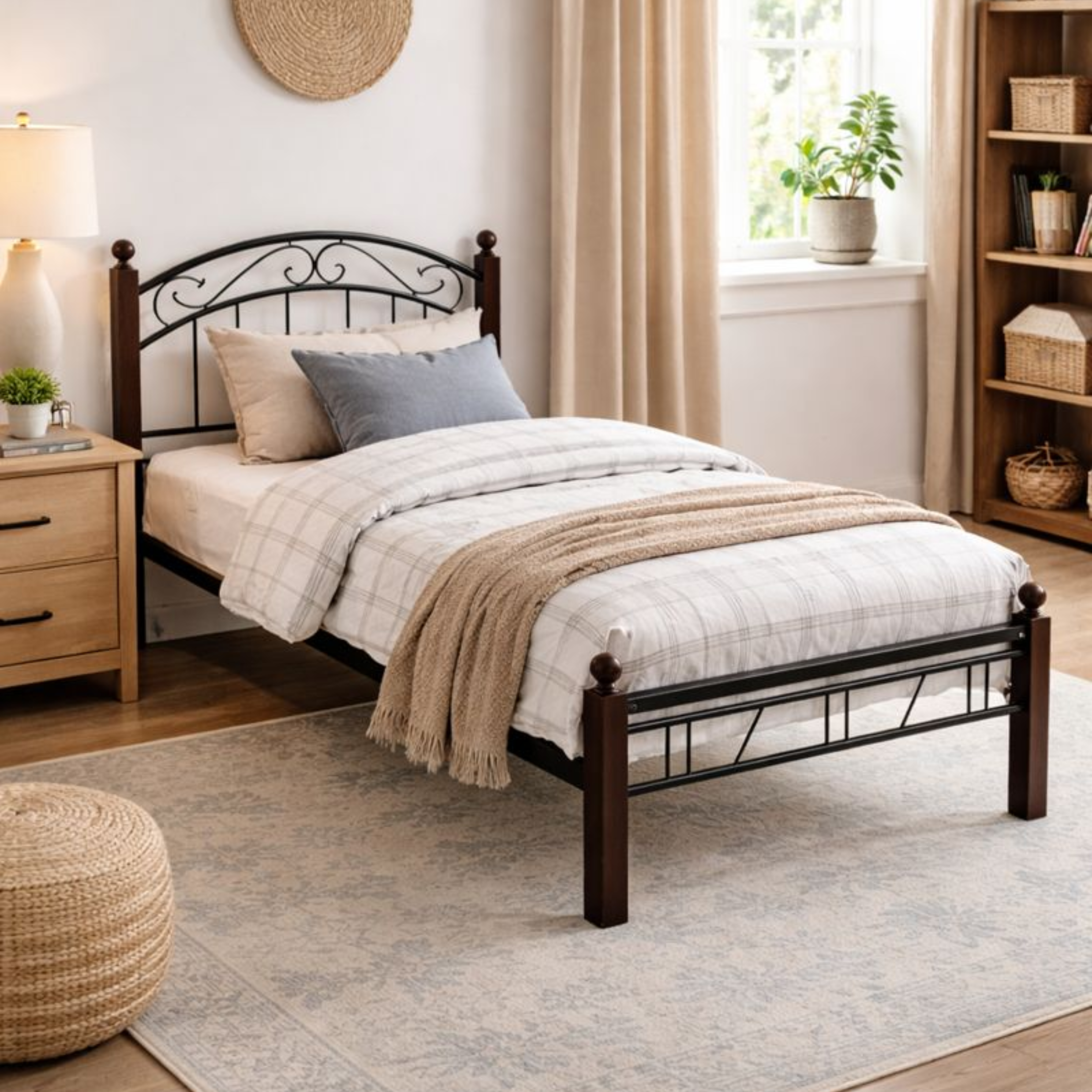 FRKT SINGLE BED 502 MOHOGONY 914X1905 N FRKT.