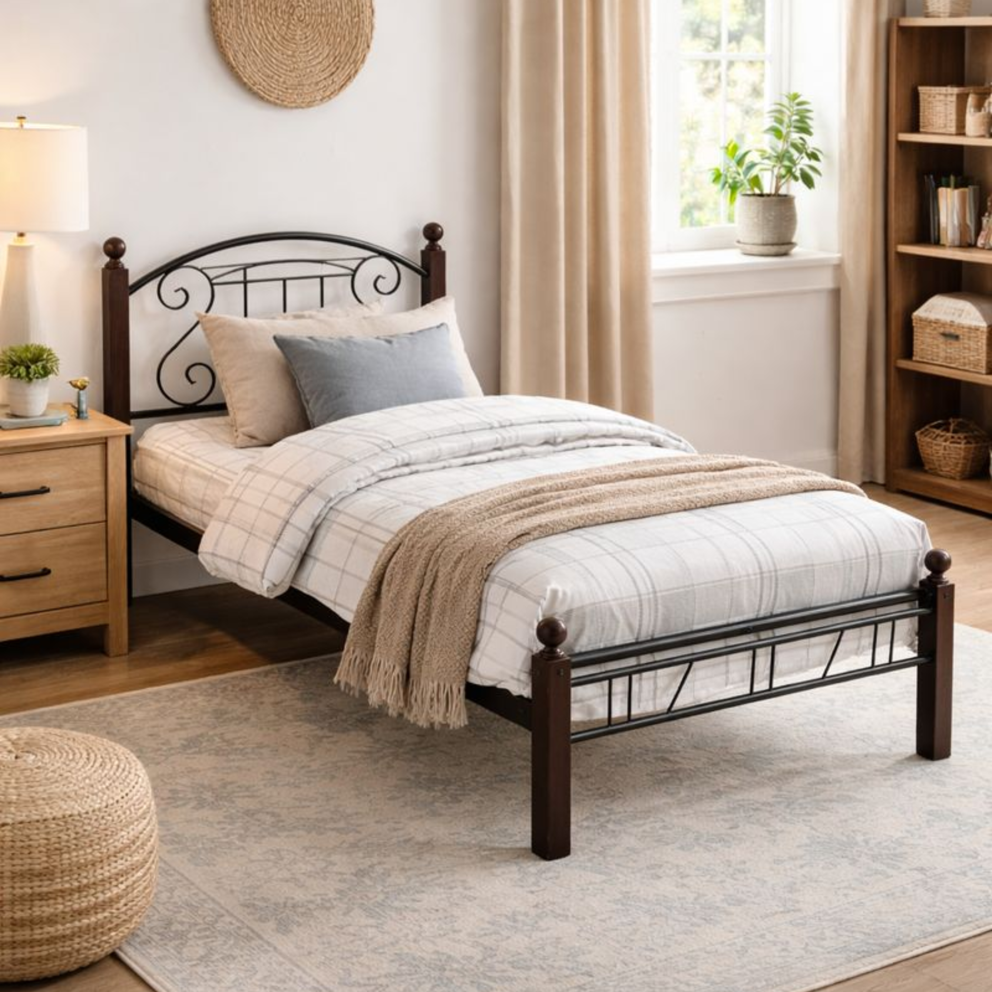 FRKT SINGLE BED 501 MOHOGONY 914X1905 N FRKT.