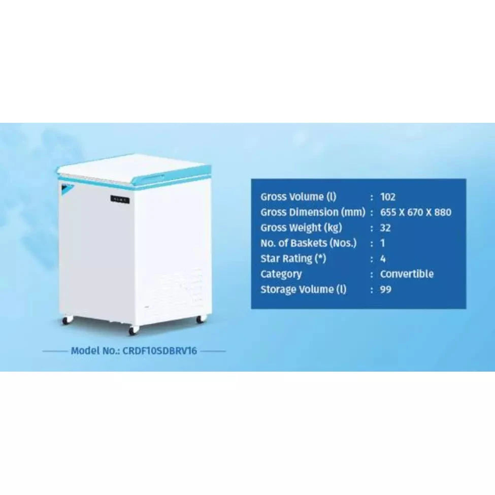 DAIKIN DEEP FREEZER CRDF10SDBRV16 100 LTRS DAIKIN