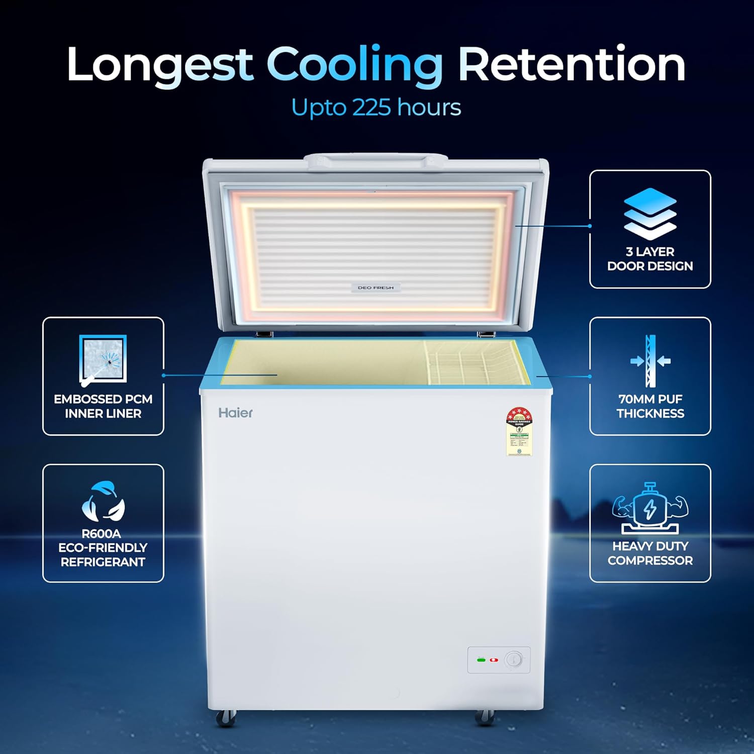HAIER DEEP FREEZER HFC-175SPW5 175 LTRS HAIER