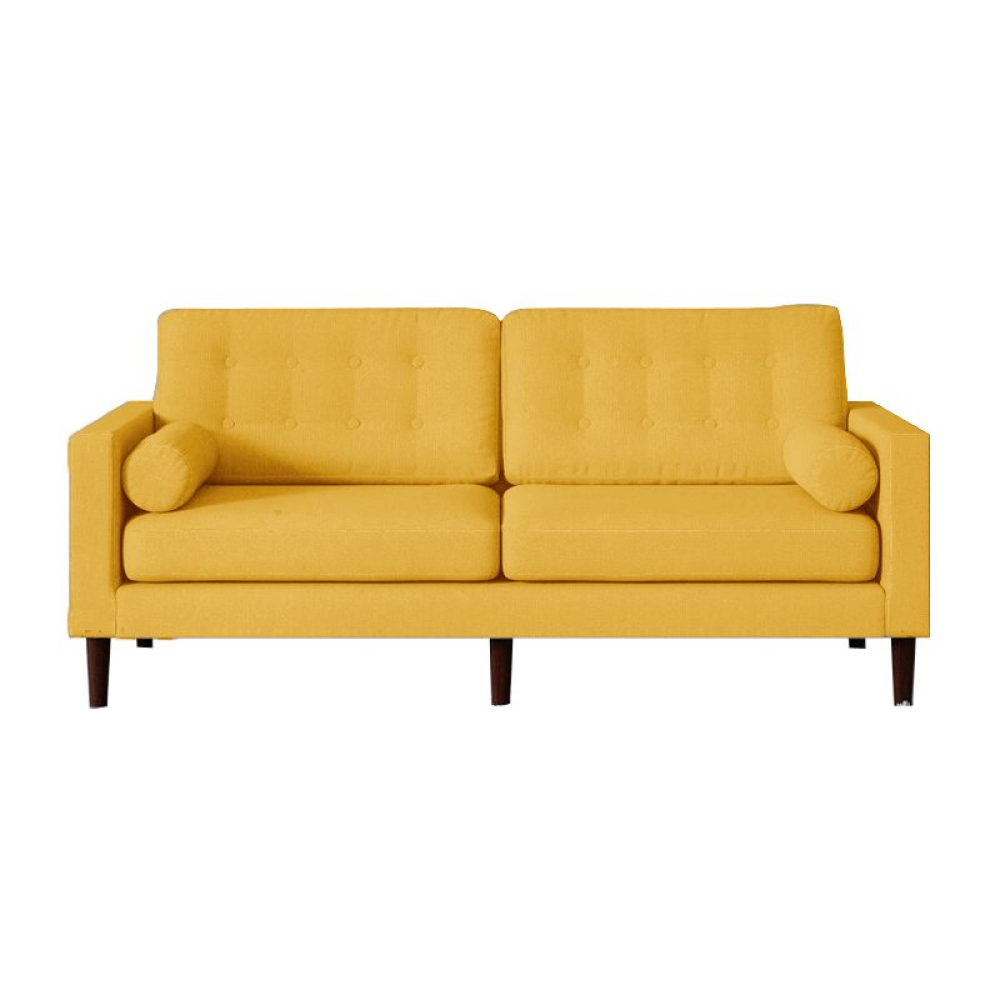 ARENA HUNNY Three Seater Sofa Polyester (Mustard) ARENA
