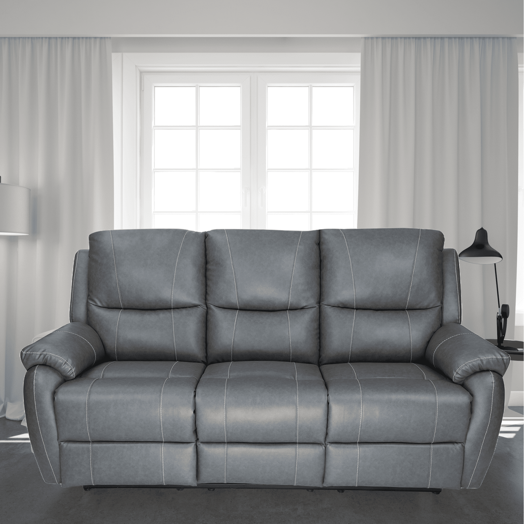 ARENA LITE Three Seater Motor Recliner Grey ARENA