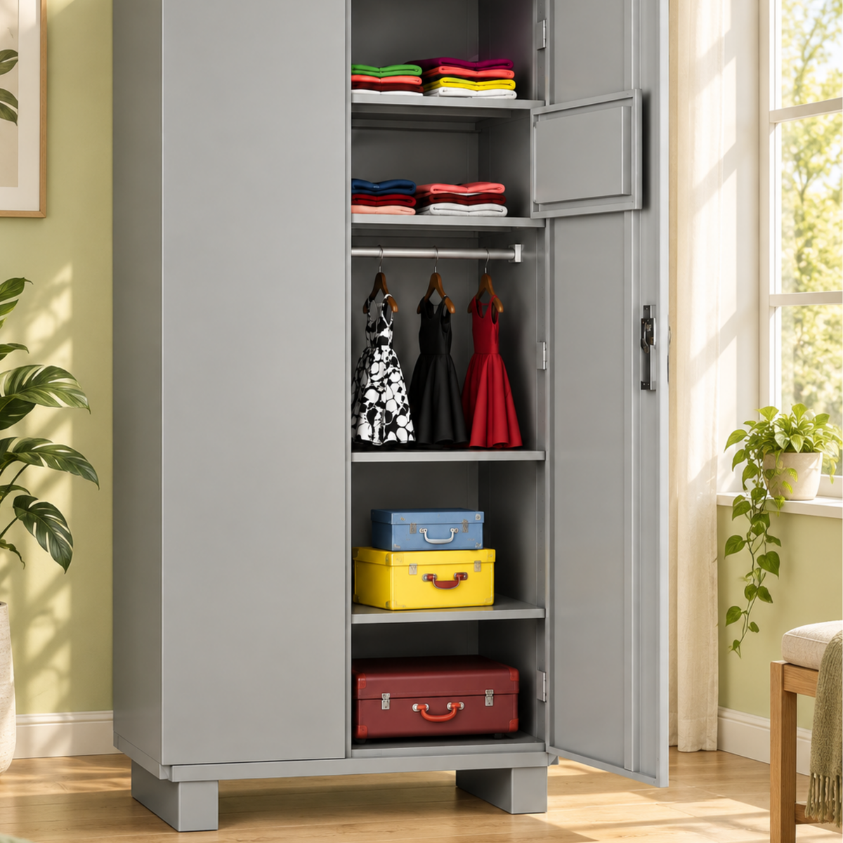 GODREJ 2 Door Wardrobe Storwel M2 Prince Grey GODREJ