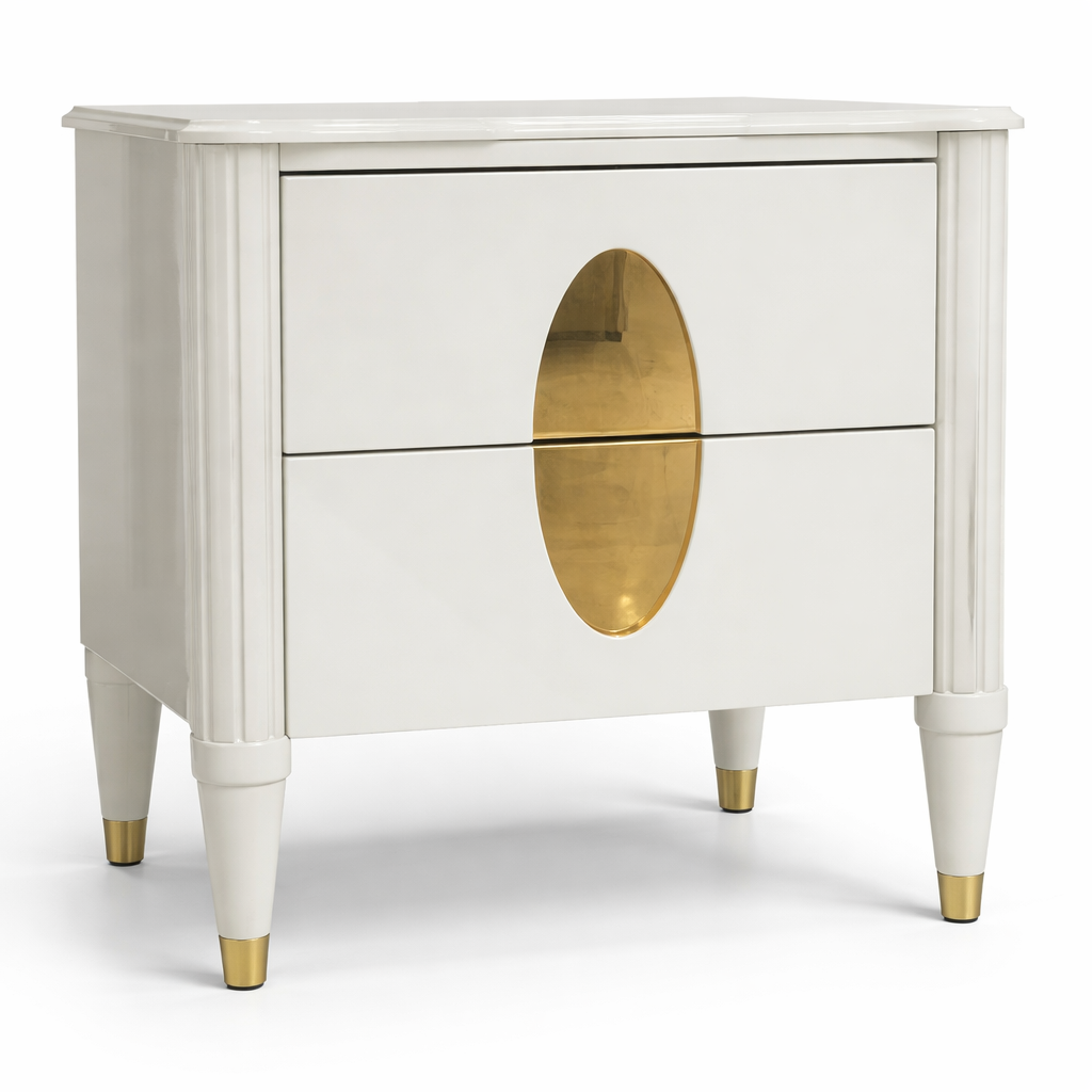 ARENA BEDSIDE TABLE PA126 CHAMPAGNEE GOLD 595X395X600 ARENA