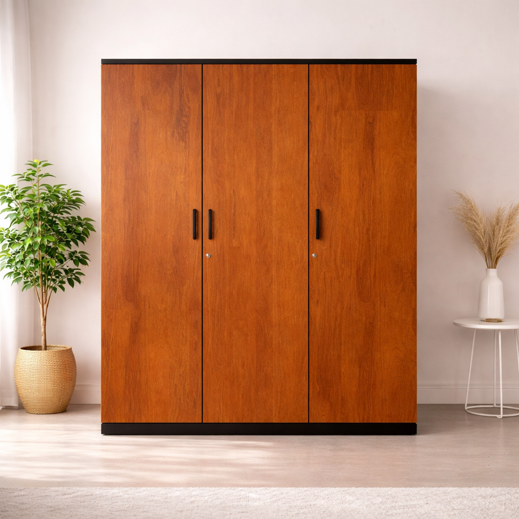 SPACEWOOD Wardrobe Woodland Color Sheesham Without Mirror SPACEWOOD