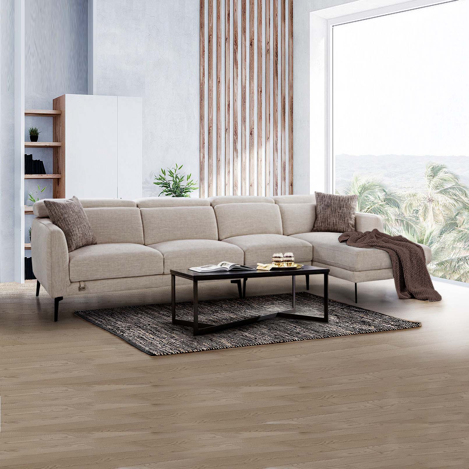 ARENA L-Shape Sofa NAPOLI 3+L LHS - SAND 87 ARENA