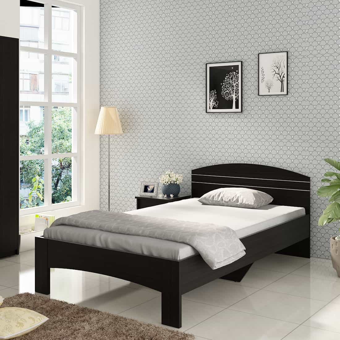SPACEWOOD Single Bed Kosmo NOBLE Natural Wenge SPACEWOOD
