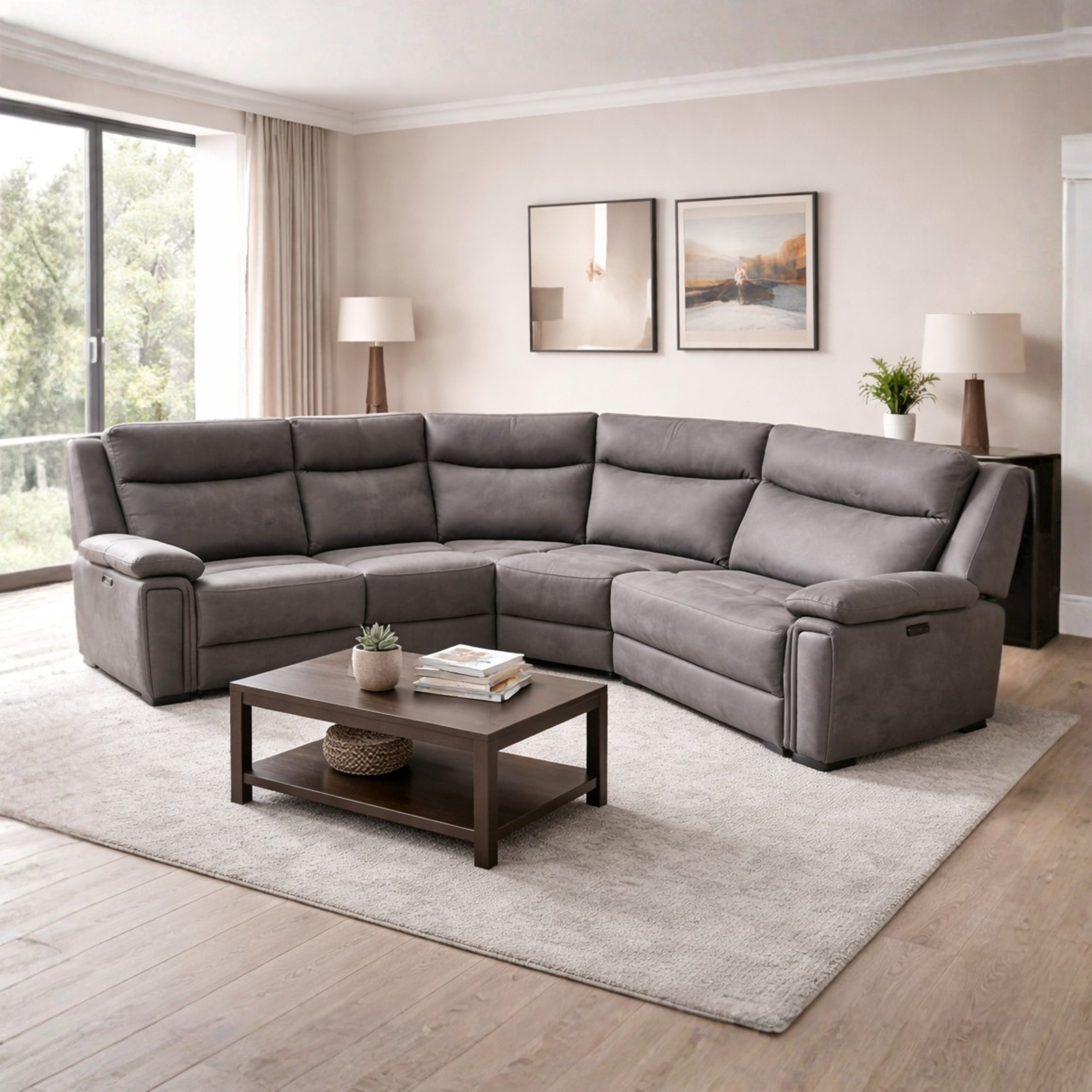 ARENA L SHAPE RECLINER GAMMA GREY ARENA
