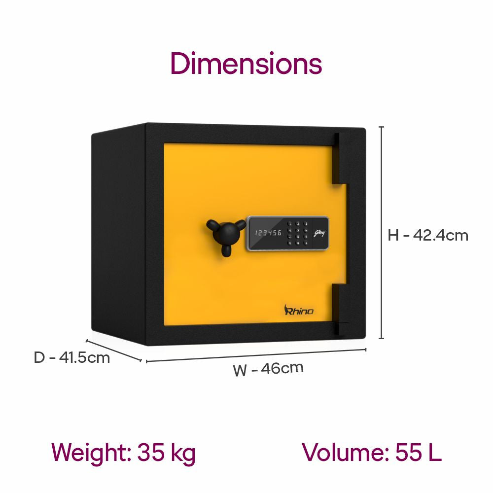 GODREJ Rhino Digital 55 Ltr Strength 100X (Advanced) Home Lockers GODREJ