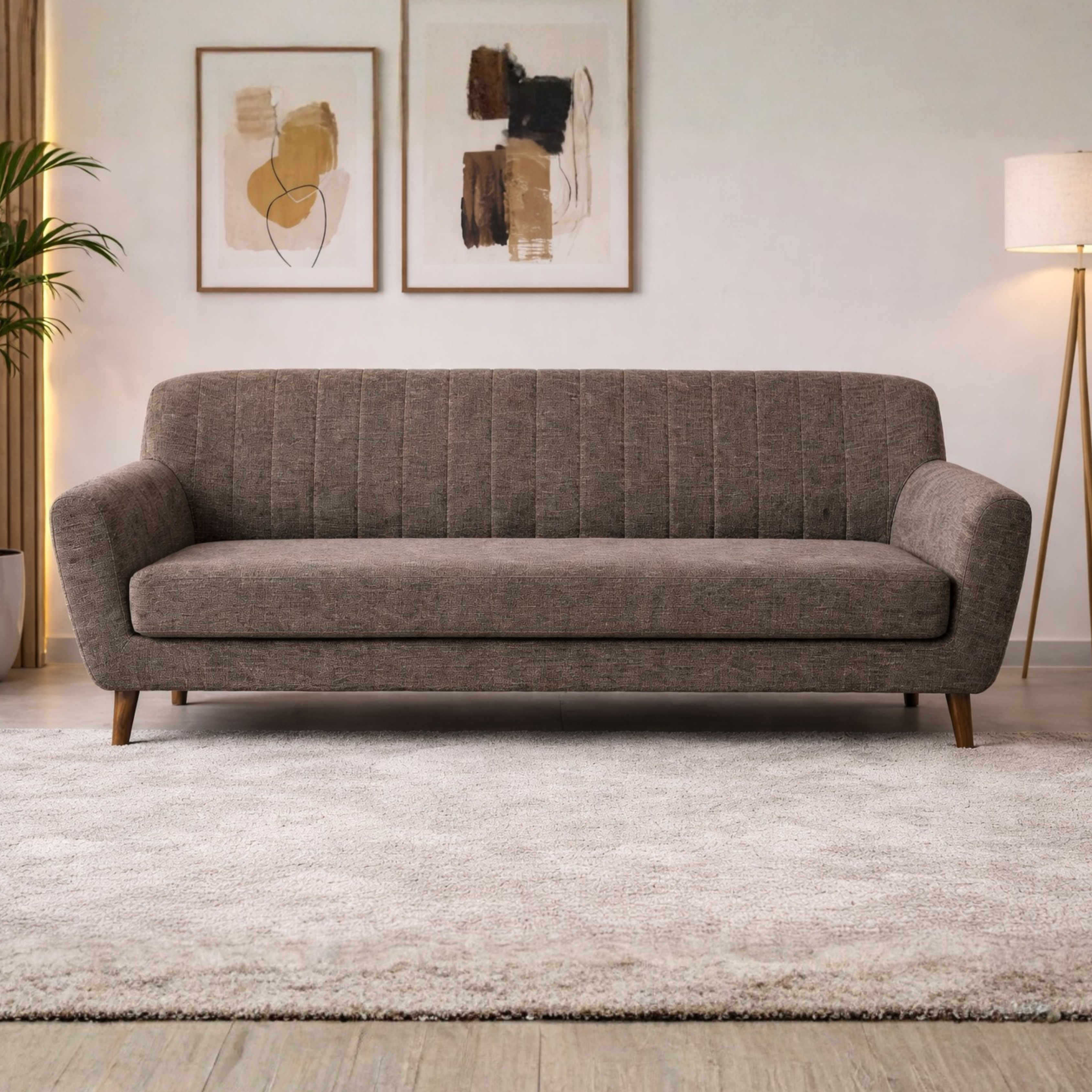 ARENA 2 SEATER SOFA NANCY MOLFINO 08 DARK BROWN ARENA
