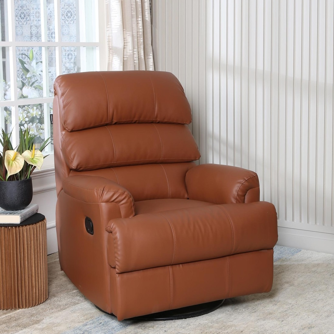 ARENA COMFY Single Seater Manual Recliner Comfy Brown ARENA