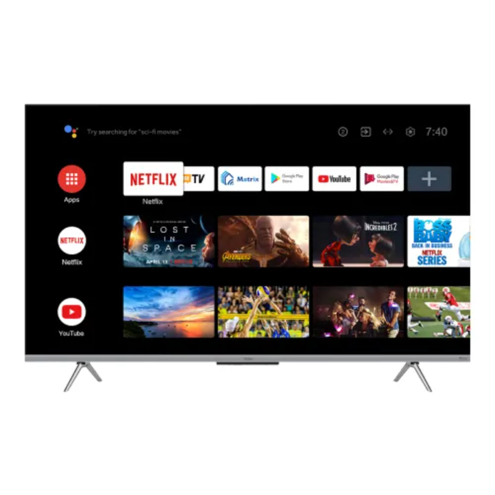 HAIER 50 Inch Ultra HD (4K) D-LED Television (50P7GT) Smart Google TV | AI Smart Voice by Google Assistant