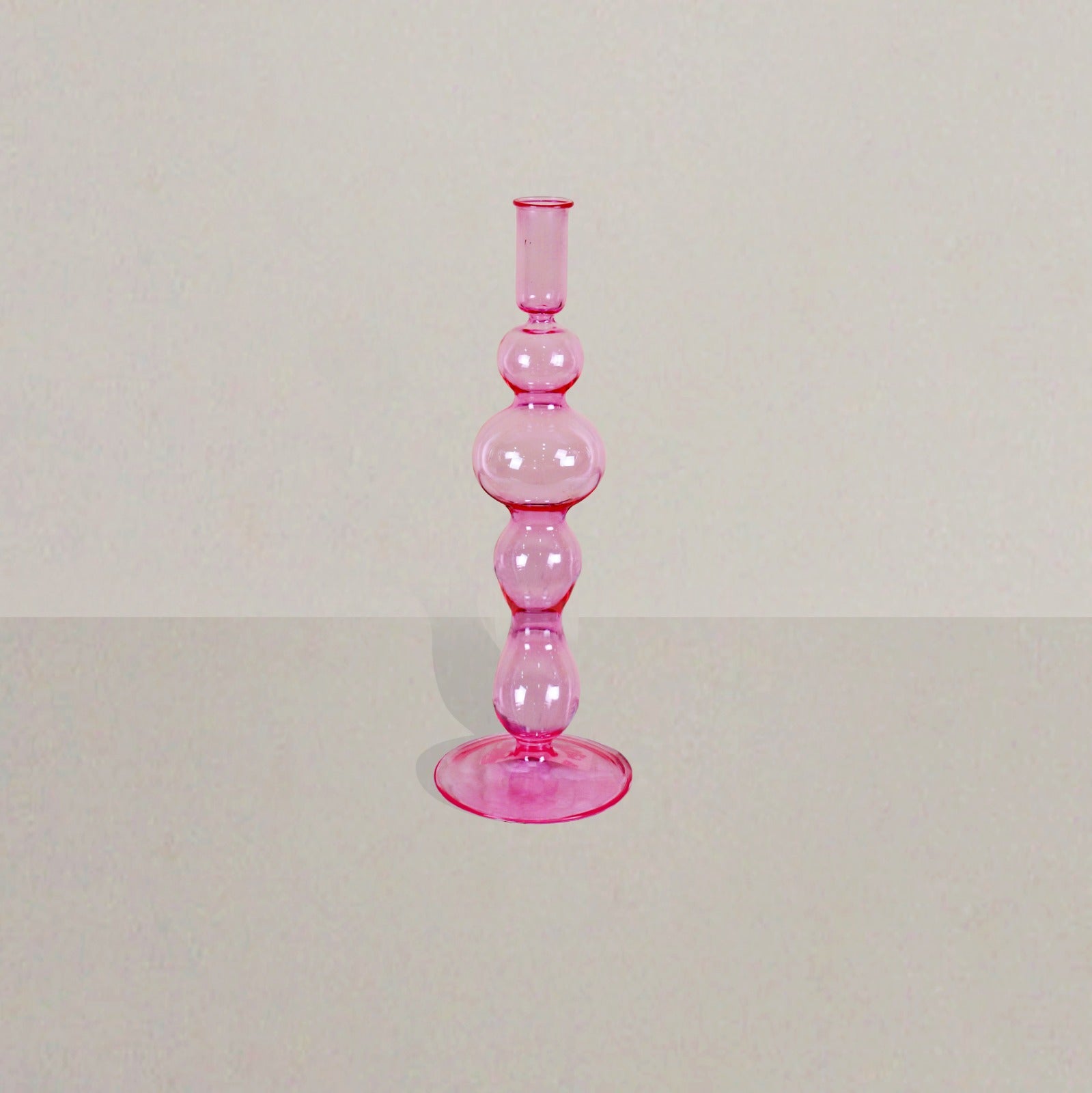 OONA Aaos Glass Candle Holder Large (Pink) OONA