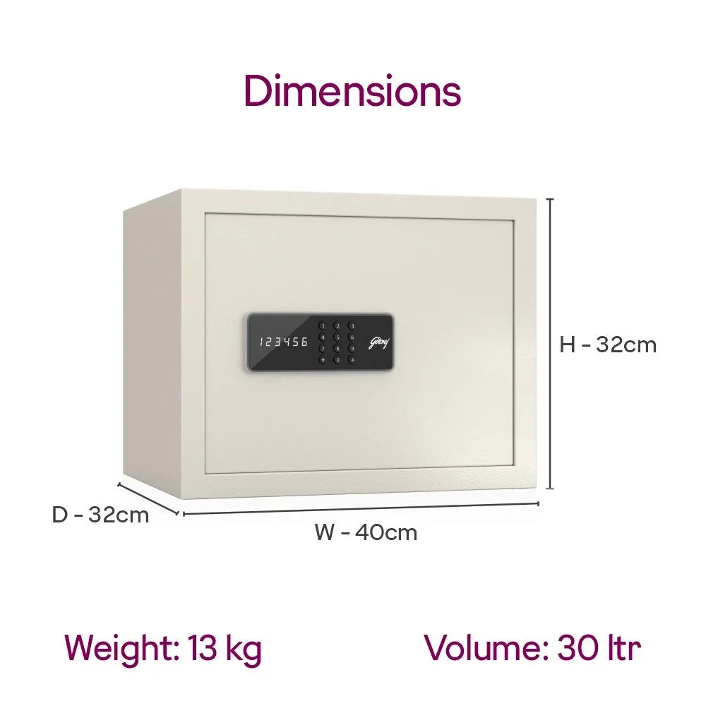 GODREJ SAFE HOME LCKR DIGI IVORY 30L IBUZZ GODREJ