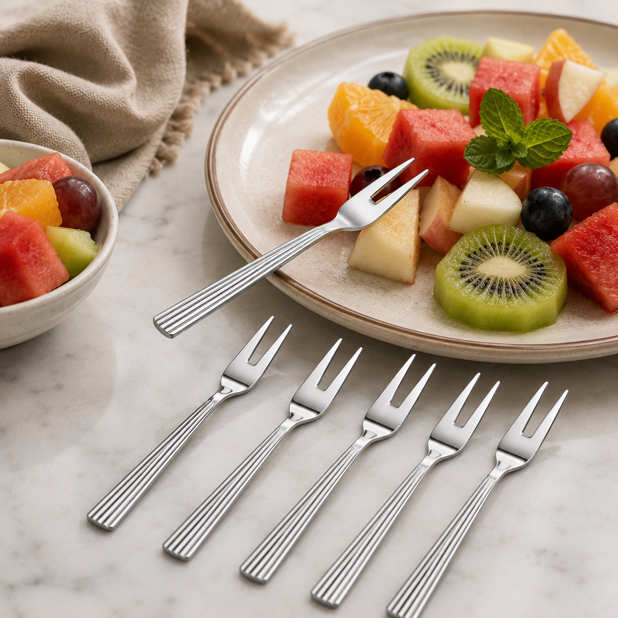 Stainless Steel Cutlery Shaffield 6 PCS Fruit Fork SRI AND SAM