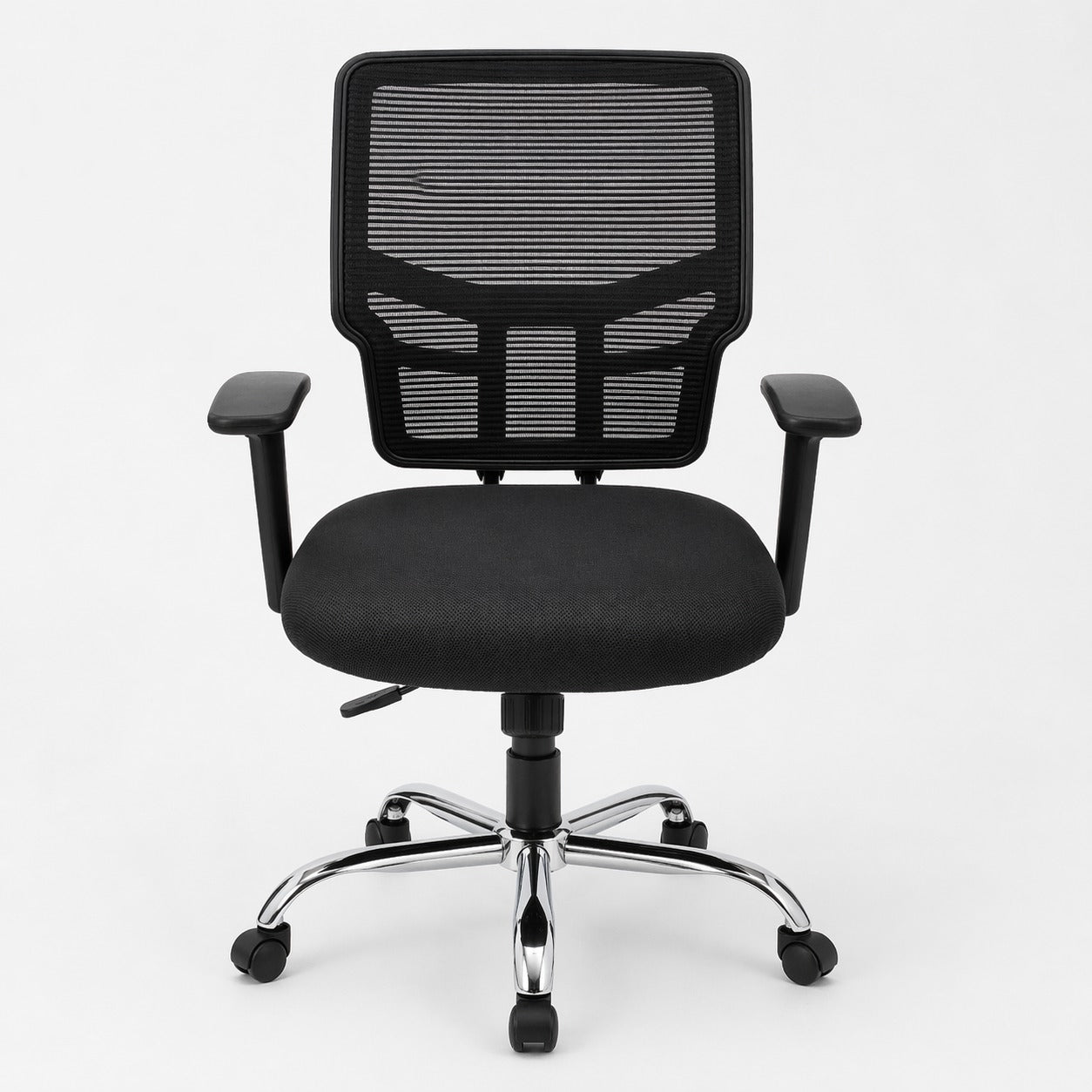 ARENA Mid Back Chair Tar Chrome CMM Arena Retails Pvt Ltd