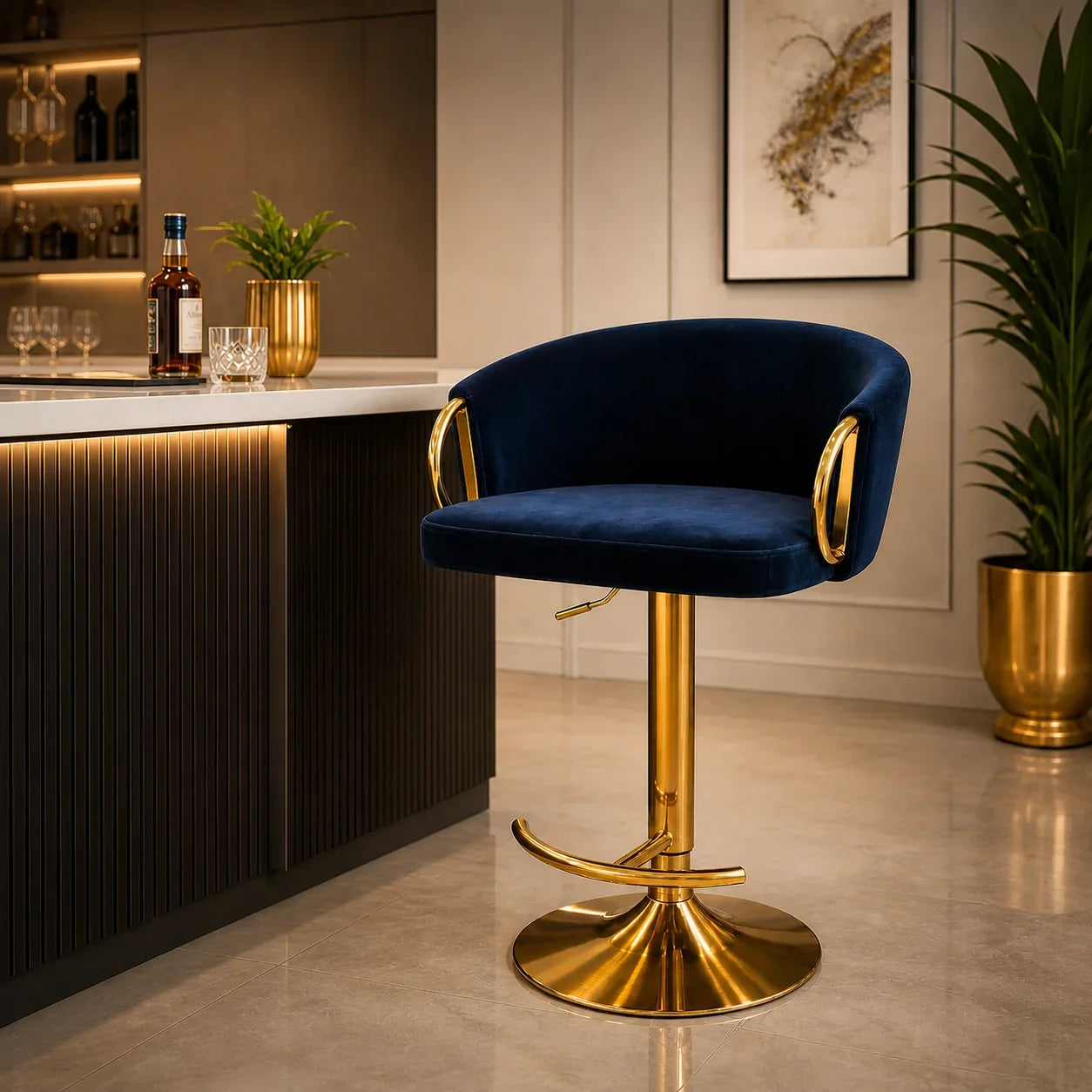 ARENA Bolzano Blue Bar Stool ARENA