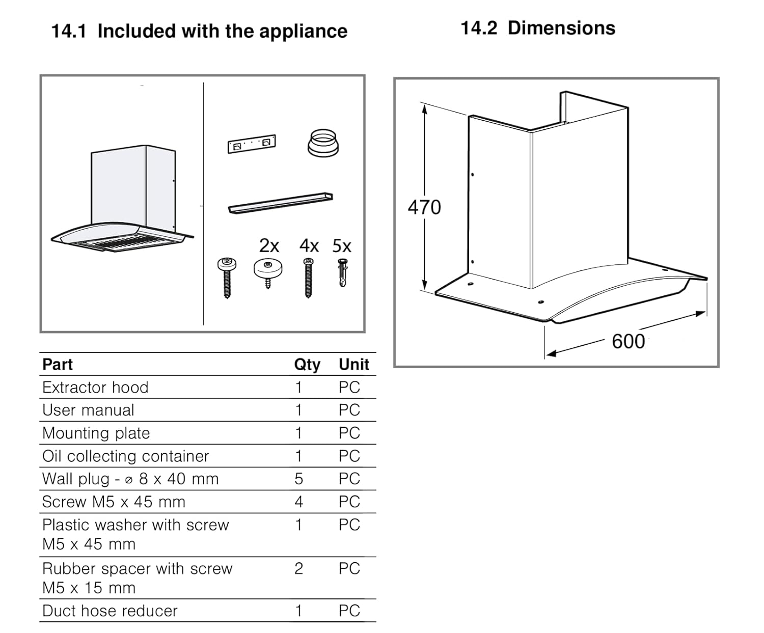 BOSCH CHIMNEY DWA68IJ60I 60 CM BOSCH
