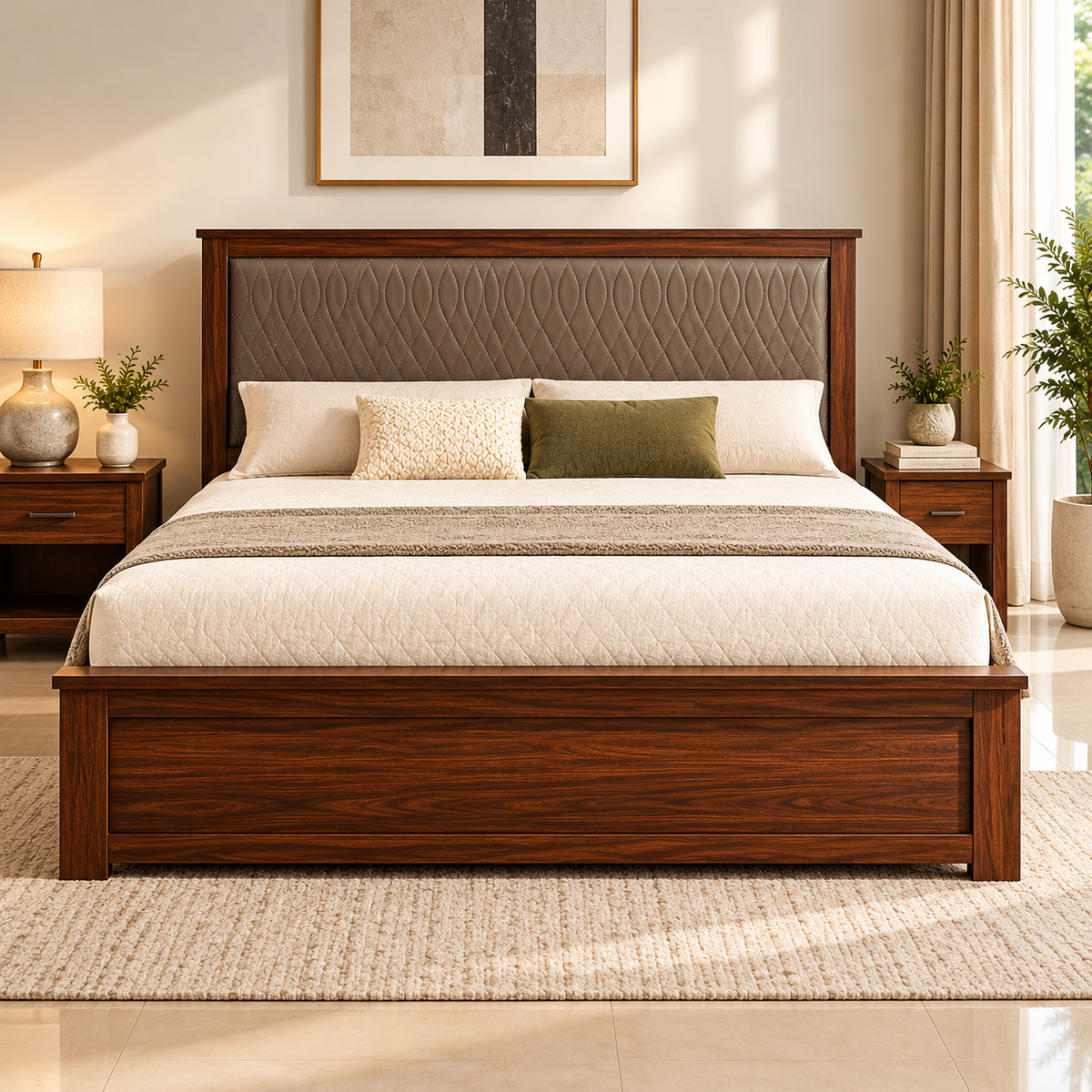 GODREJ QUEEN BED EDEN V2 DARK WALNUT GODREJ