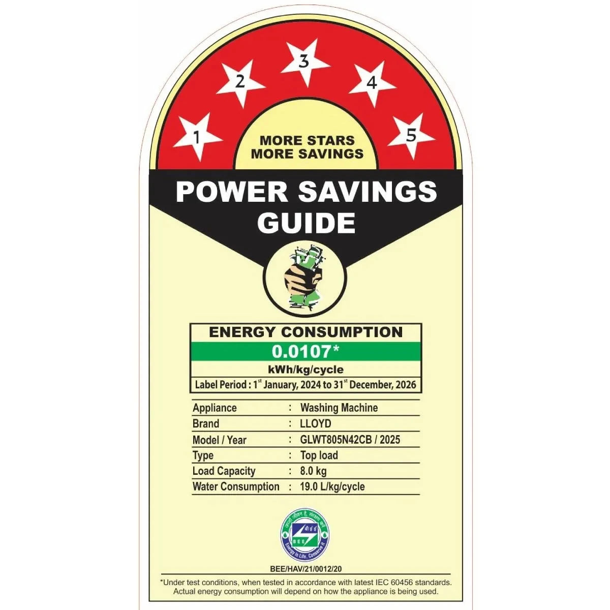 LLOYD FULLY AUTOMATIC GLWT805N42CB 8 KG LLOYD