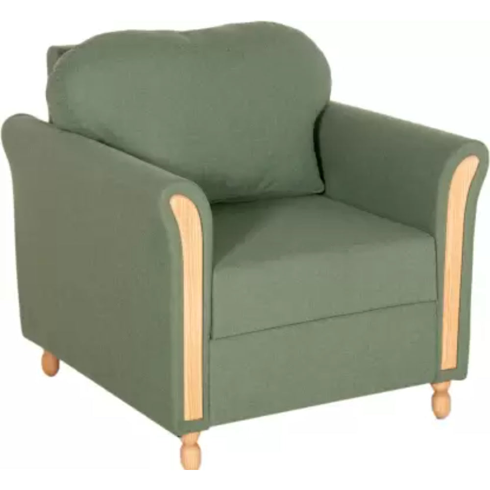 DECOSTYLE Single Seater Sofa Green Fabric DSIA0110 DECOSTYLE