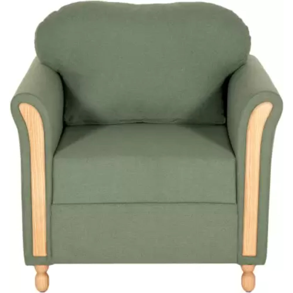 DECOSTYLE Single Seater Sofa Green Fabric DSIA0110 DECOSTYLE