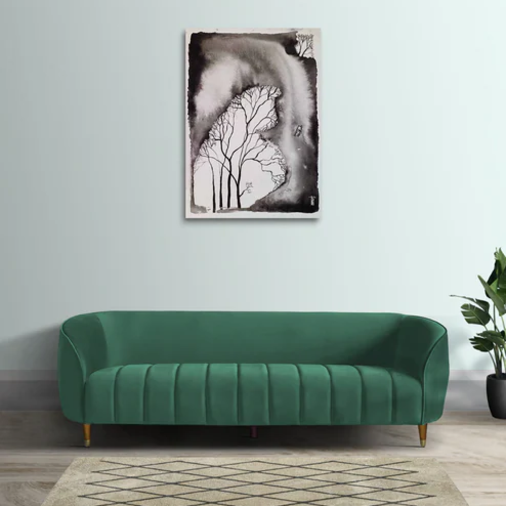 ARENA Happy (3+2) Velvet Green Sofa Set ARENA