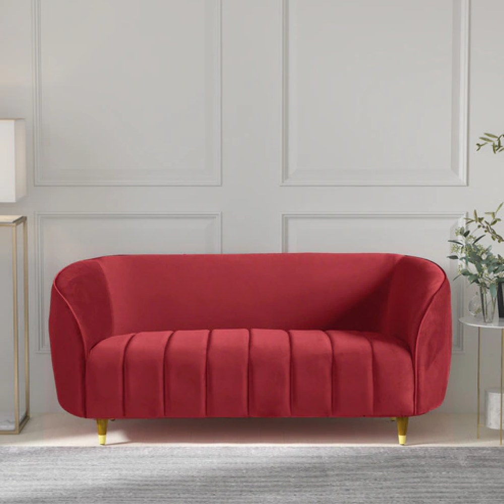 ARENA Happy (3+2) Velvet Red Sofa Set ARENA