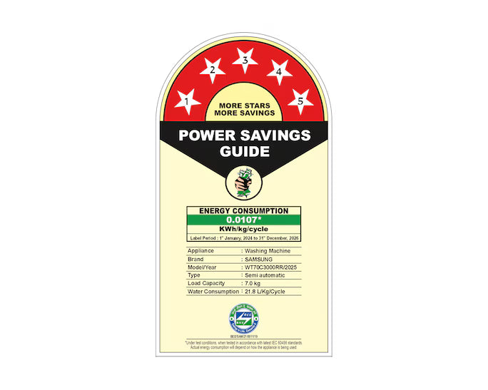 SAMSUNG SEMI AUTOMATIC WT70C3000RR 7 KG SAMSUNG