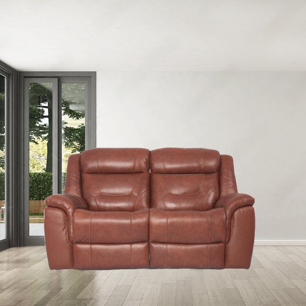 ARENA JOY Two Seater Manual Recliner Brown ARENA