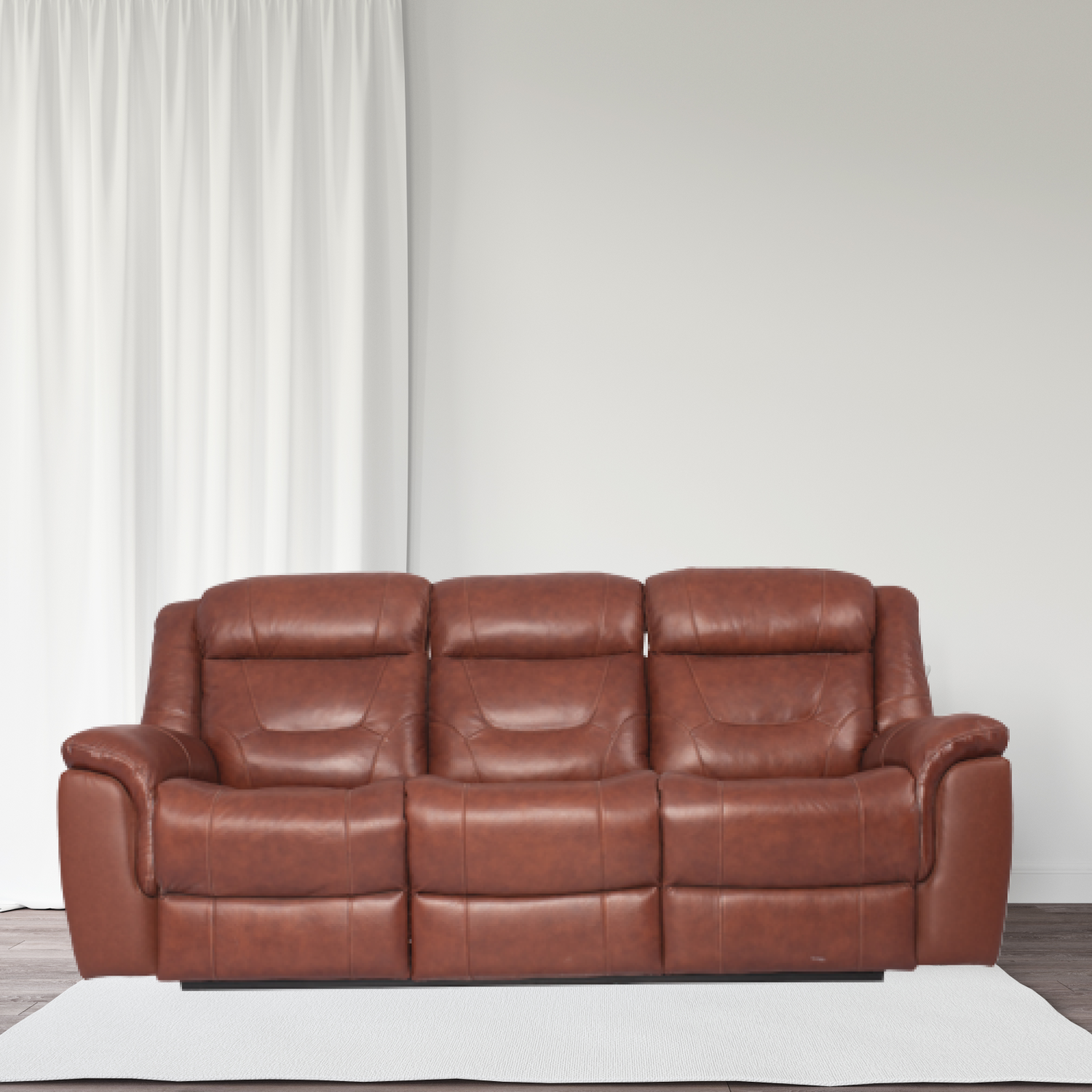ARENA JOY Three Seater Manual Recliner Brown ARENA
