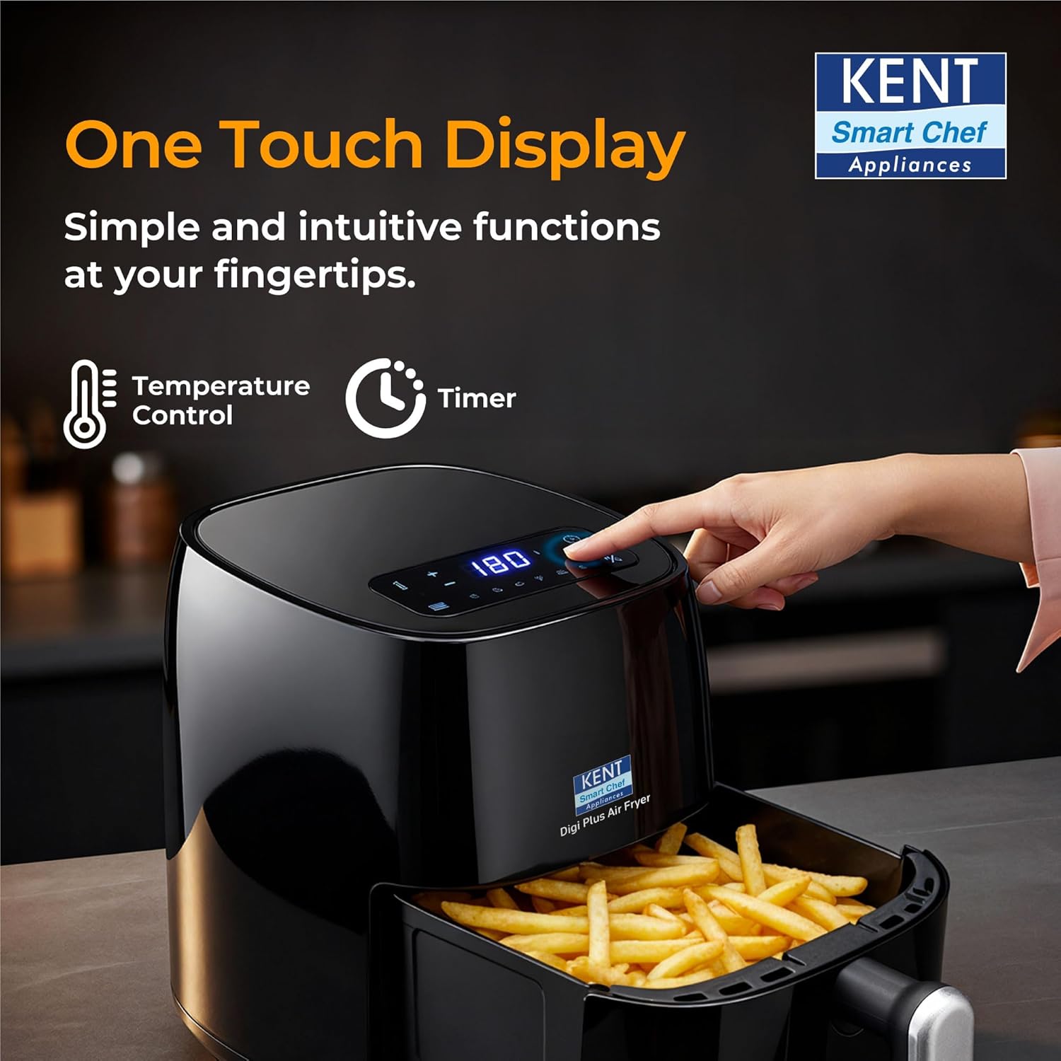 KENT AIR FRYER DIGI + AIR FRYER - 4 LTRS (DIGITAL) - 1300 W KENT