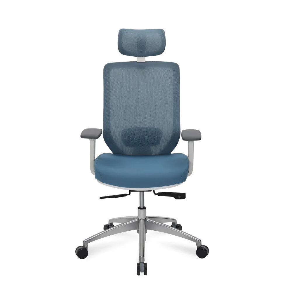 NL POISE PRO HIGH BACK MESH CHAIR WHITE-BLUE NILKAMAL