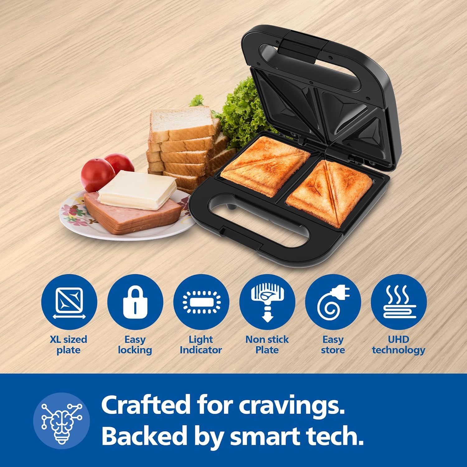 PHILIPS SANDWICH MAKER HD3000/80 IN PHILIPS