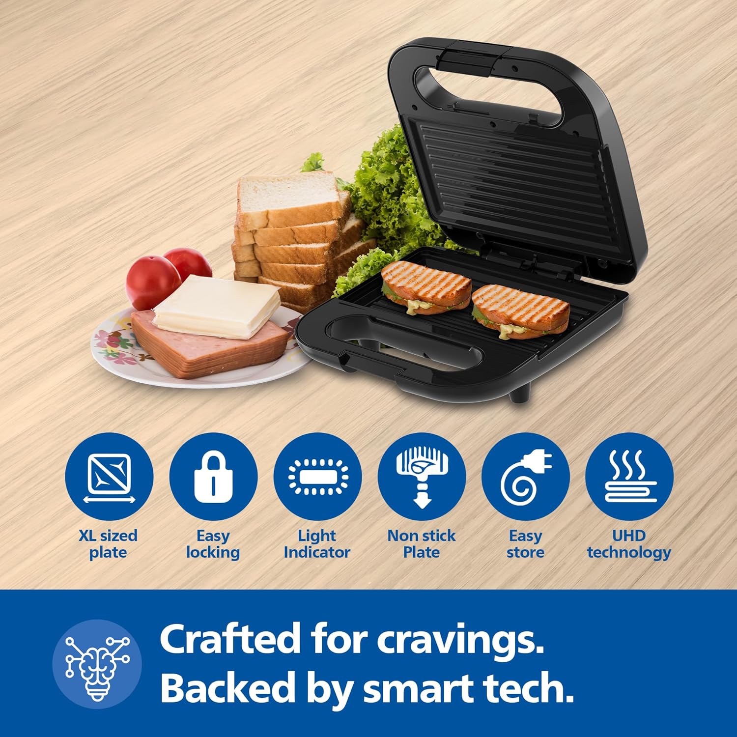 PHILIPS SANDWICH MAKER HD3010/80 IN PHILIPS