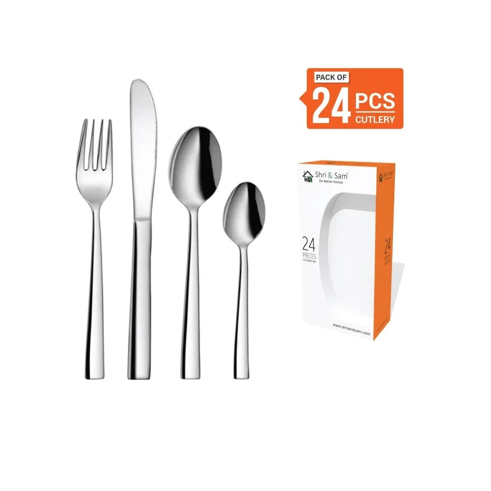 SHRI & SAM JFCH- 2310-24B SS CPCUTLERY LOTUS PLN 24PCS SHRI & SAM