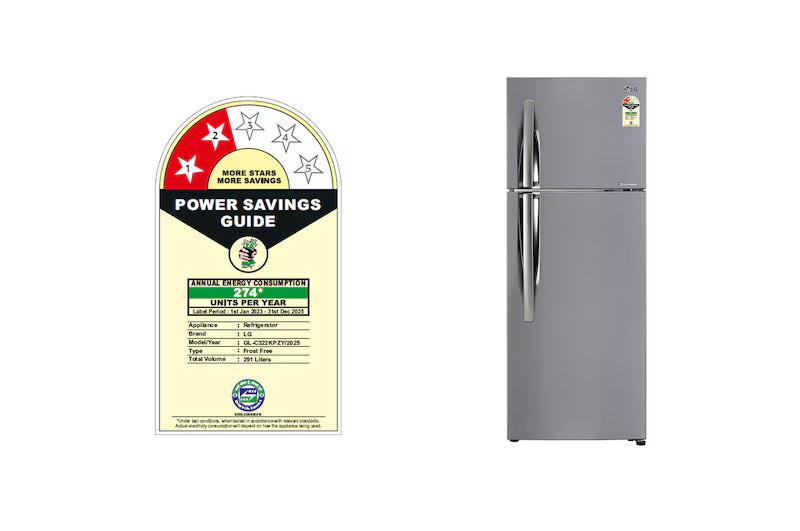 LG REFRIGERATOR-FF-DD GL-C322KPZY SHINY STEEL 310 LTRS LG