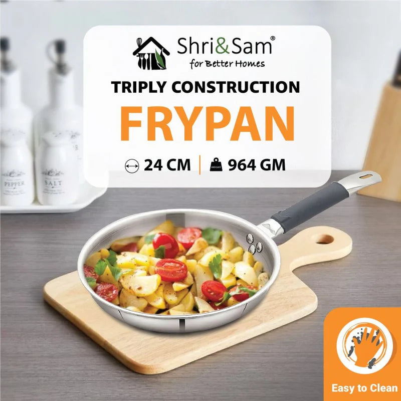 Triply Stainless Steel 3 PCS Cookware Set SHRI & SAM