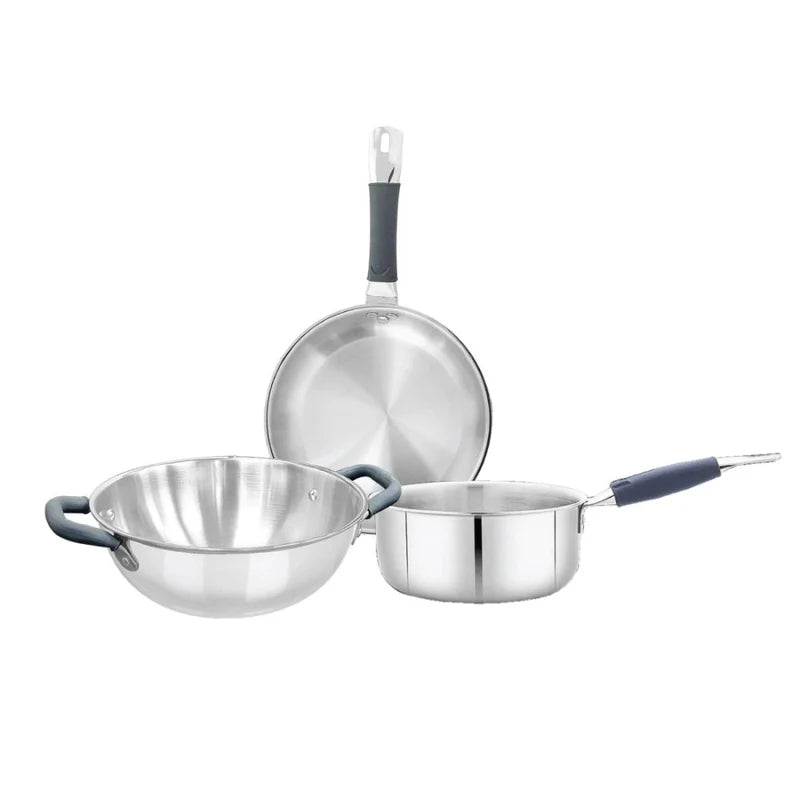Triply Stainless Steel 3 PCS Cookware Set SHRI & SAM