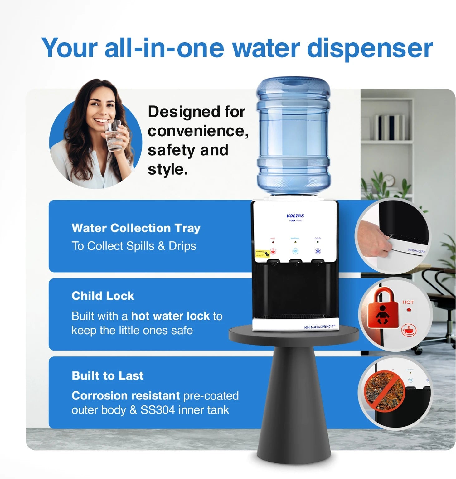 VOLTAS WATER DISPENSER MINIMAGIC SPRING TT VOLTAS