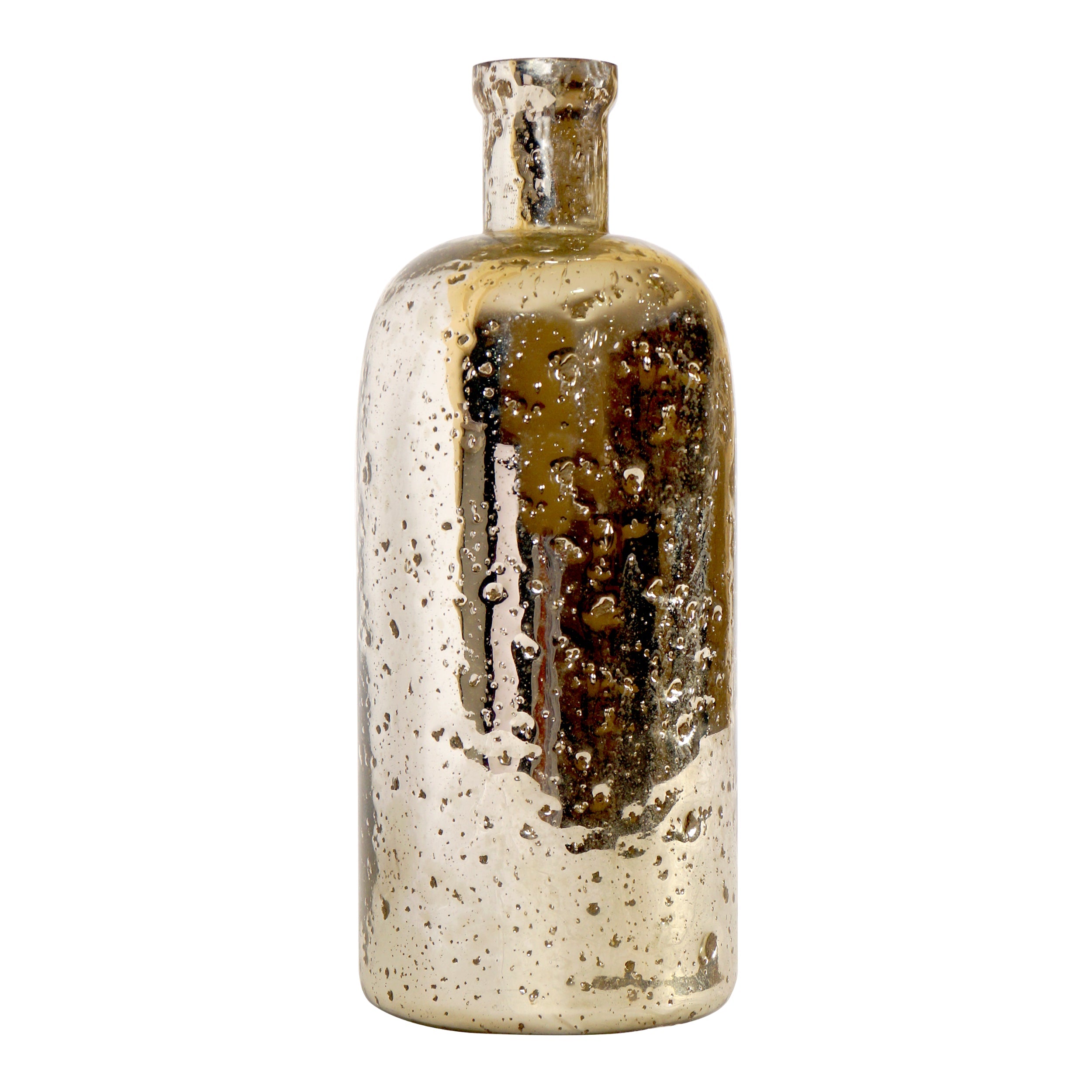 OoNA Glass Silver Bottle Big Vase OoNA