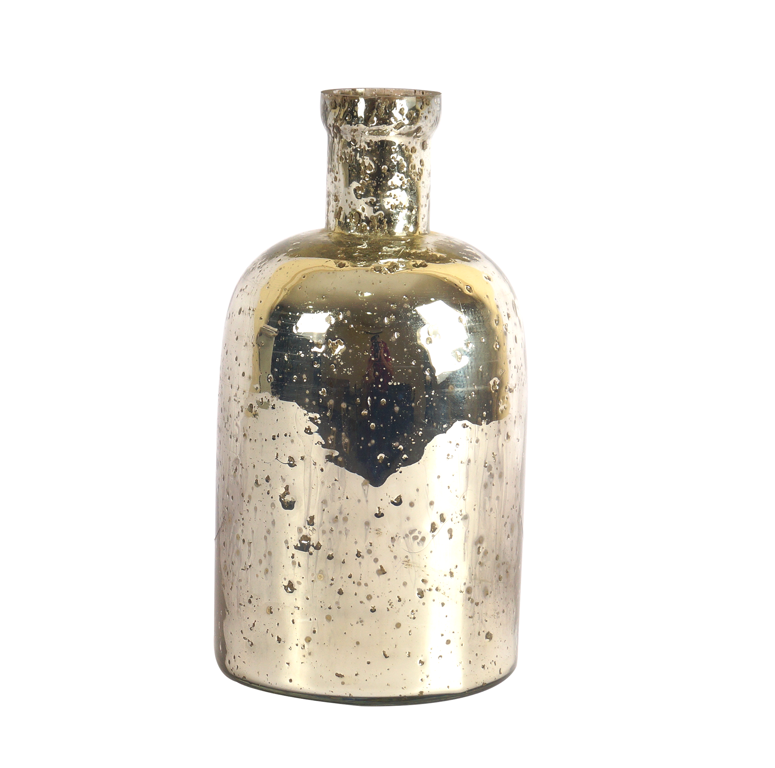 OoNA Glass Silver Bottle Big Vase OoNA