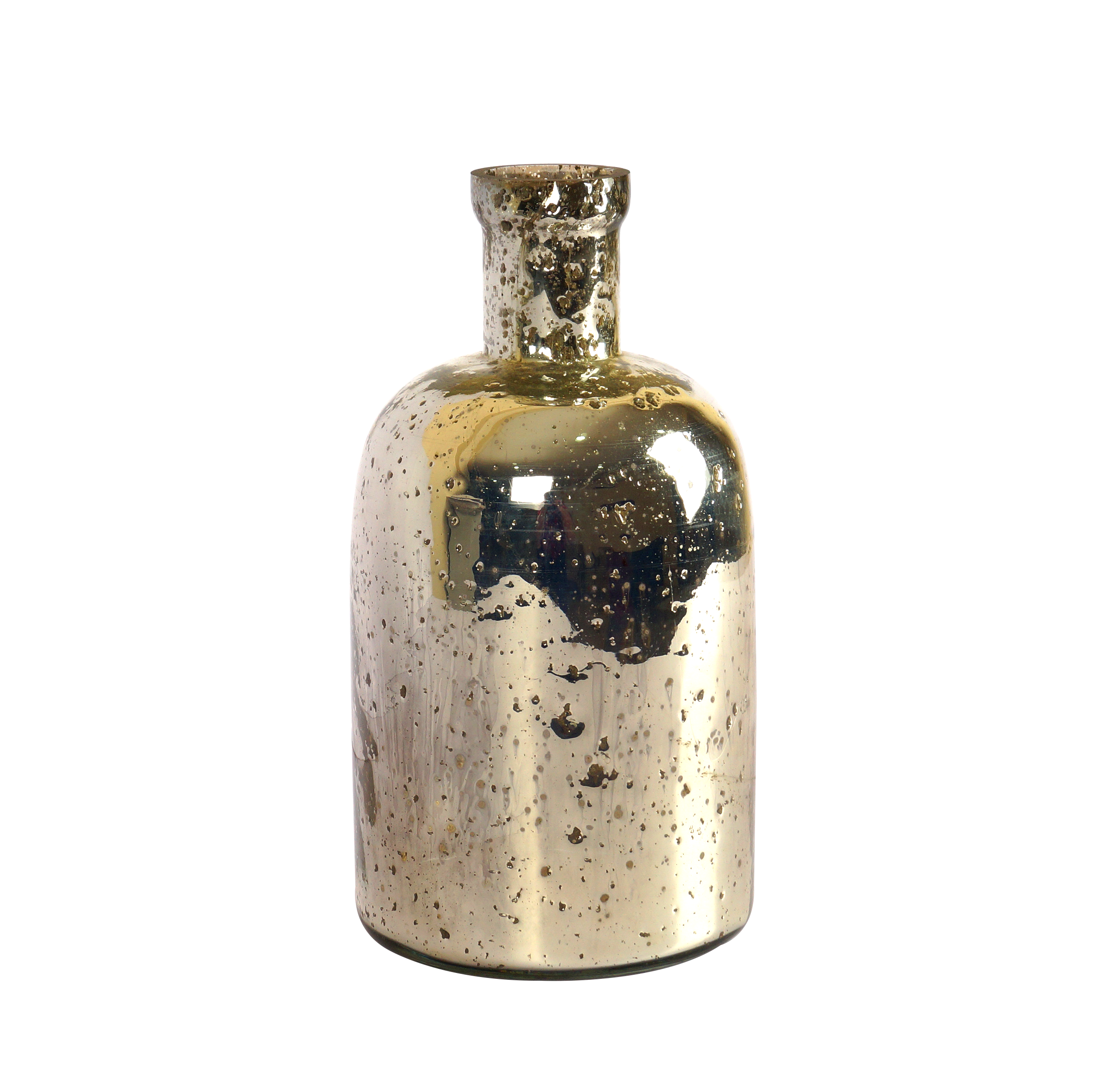 OoNA Glass Silver Bottle Big Vase OoNA