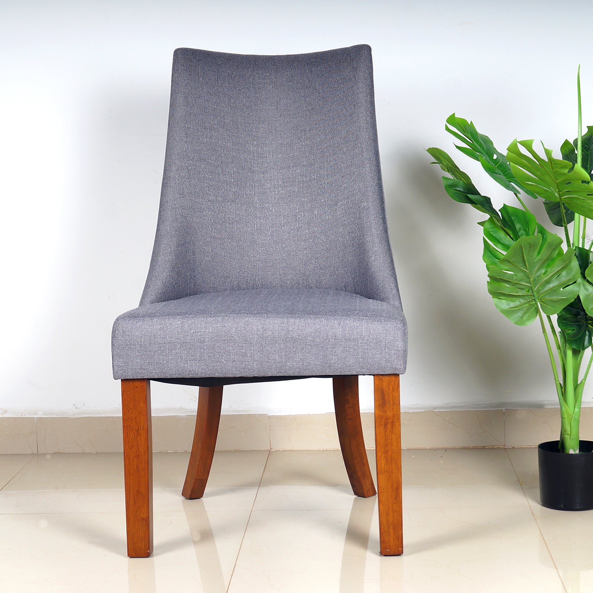 ARENA XENA Dining Chair without buttons Gray Cotton ARENA