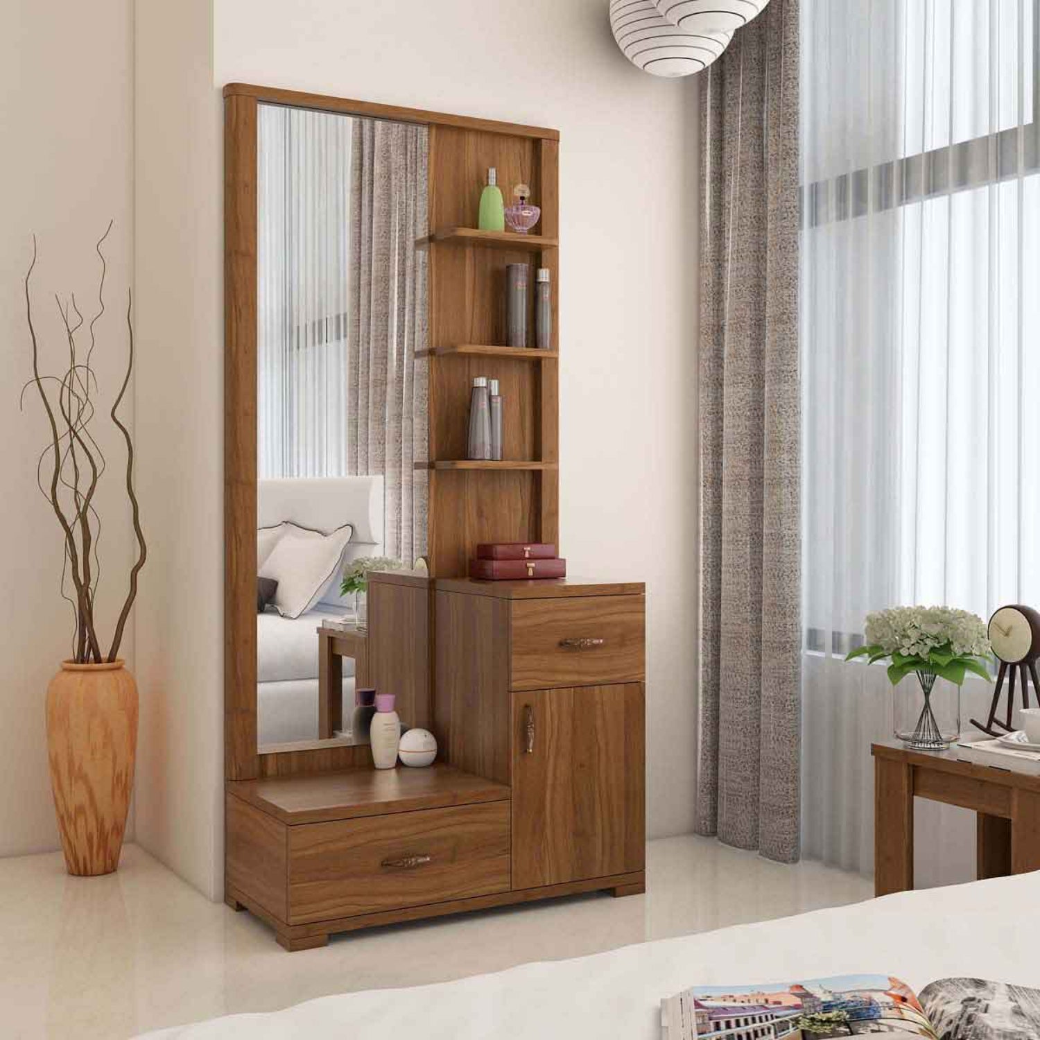 teak dressing table designs Luxury Classic Deep Carving Solid Teak Wood Dressing Table