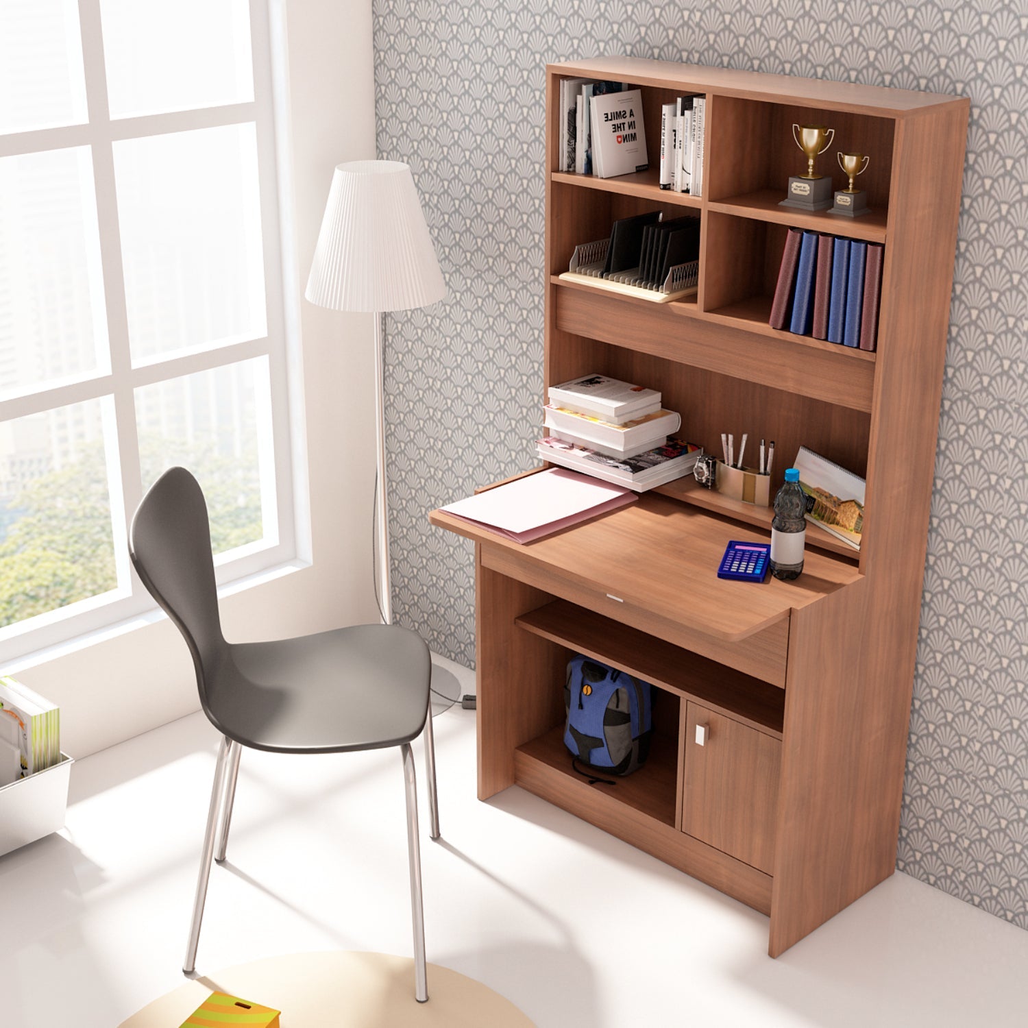 Spacewood Study Table Achiever Rigato Walnut SPACEWOOD