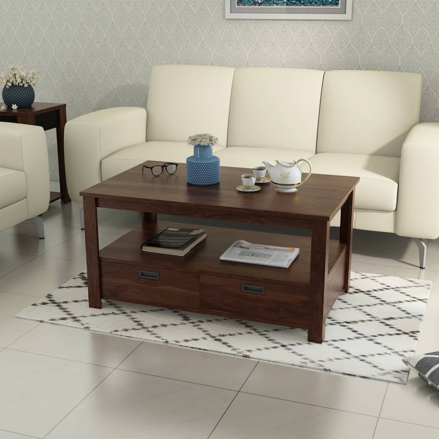 Spacewood Coffee Table Woodland Sheesham Finish SPACEWOOD