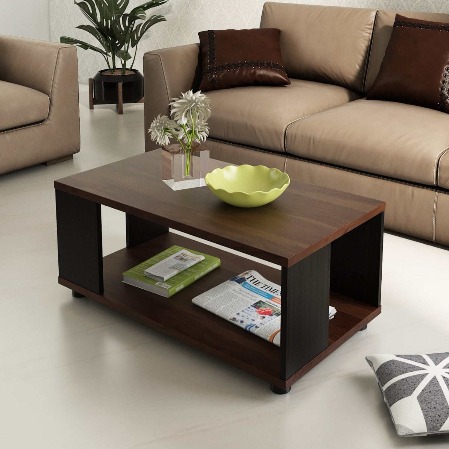 Spacewood Kosmo Centre Table Ct23 Sheesham N Wenge SPACEWOOD