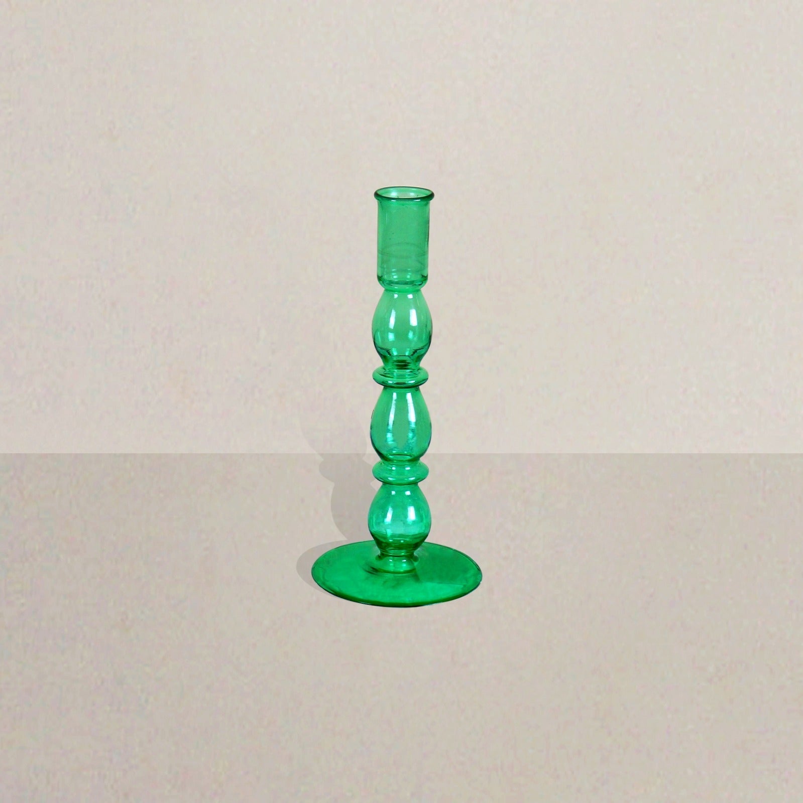 OONA Aaos Glass Candle Holder Mini (Green/Yellow) OONA
