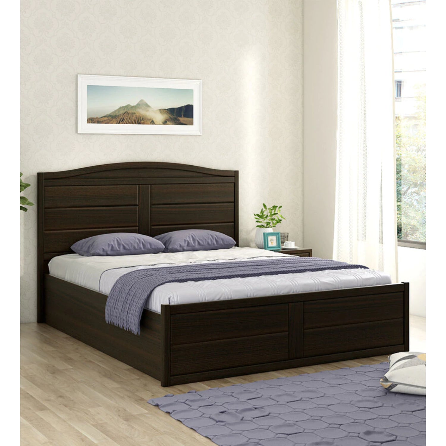 Louis Solid Oak 5' King Size Bed - Made with Oak